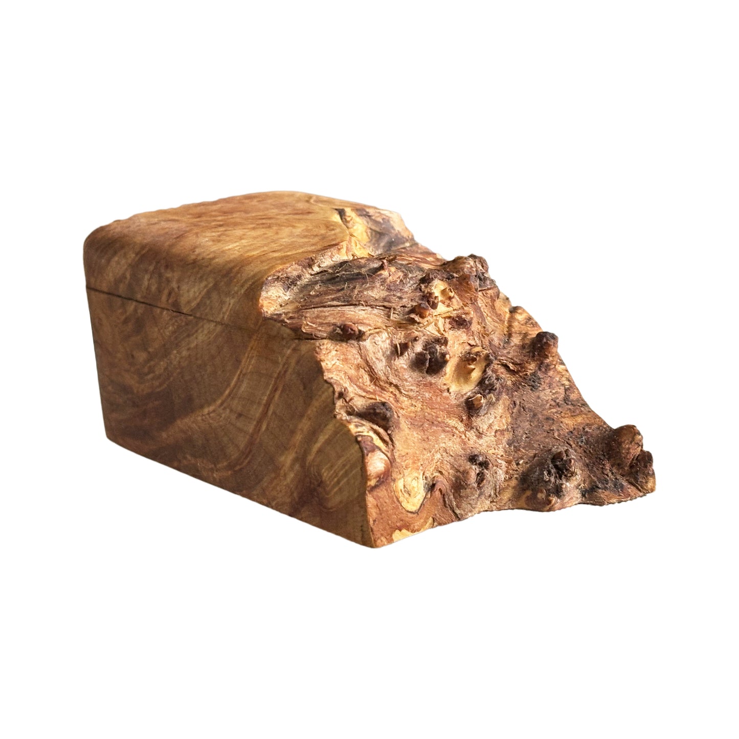 Live edge decorative box with lid