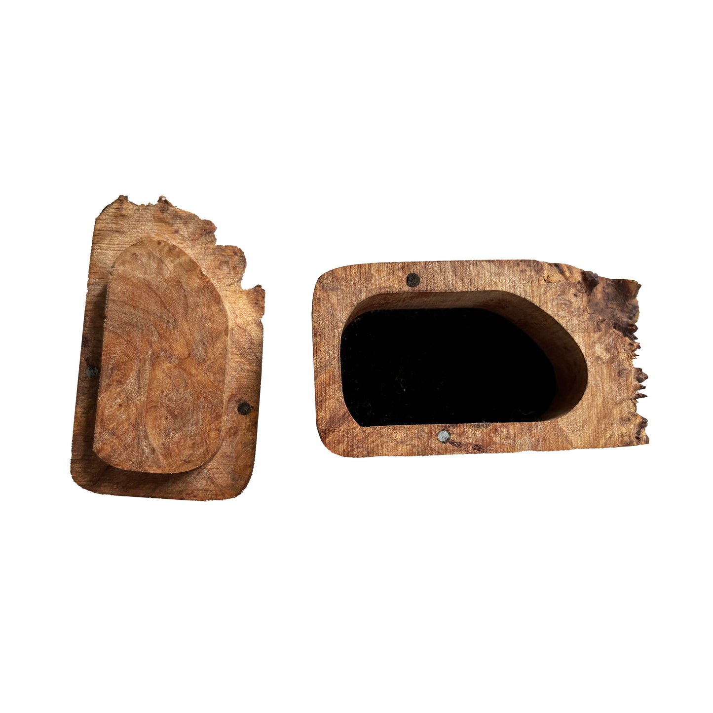 Live edge decorative box with lid