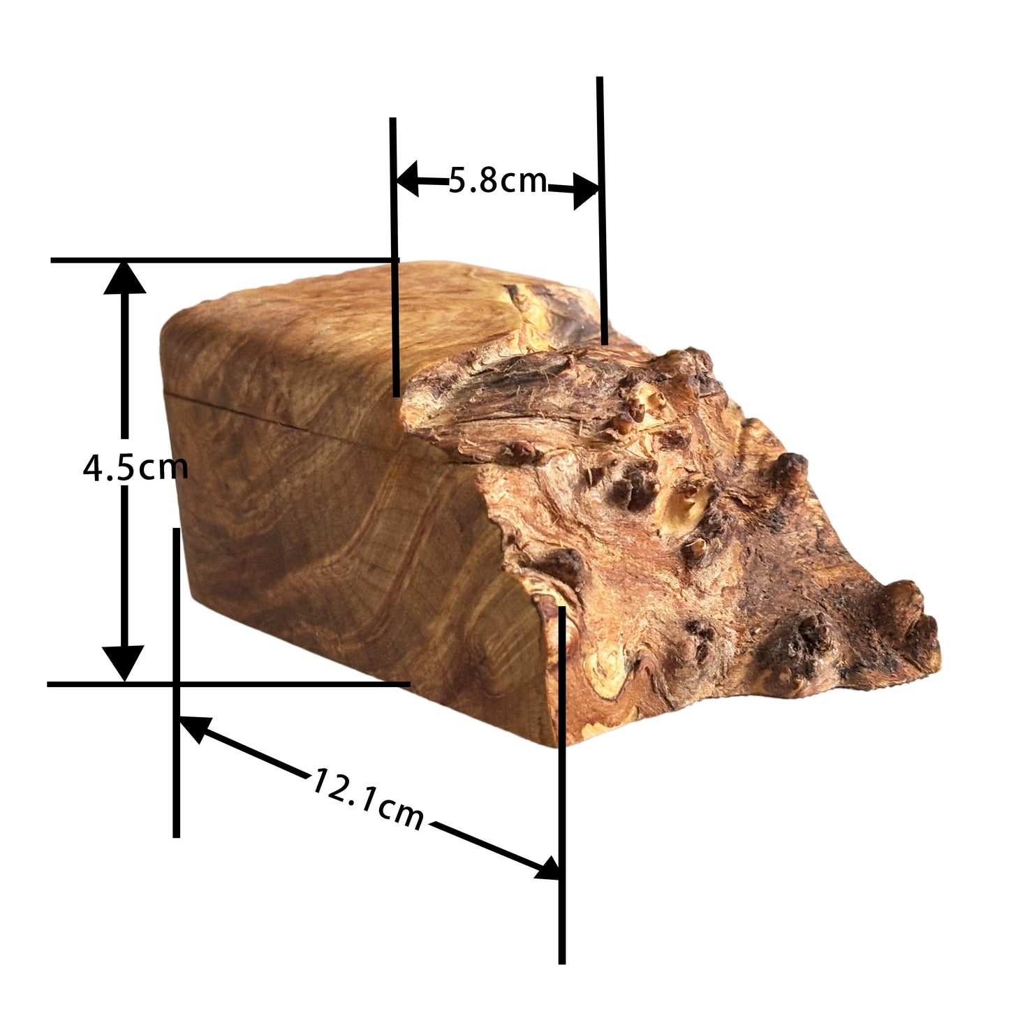 Live edge decorative box with lid