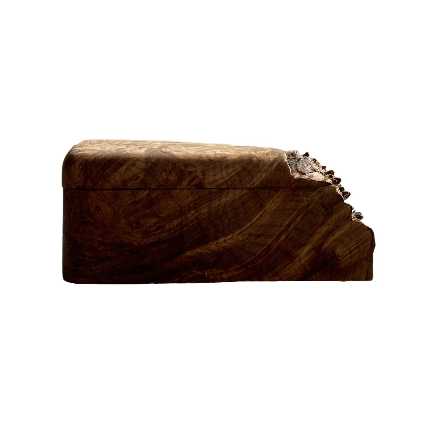 Live edge decorative box with lid
