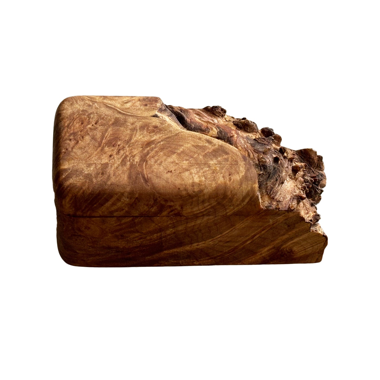 Live edge decorative box with lid