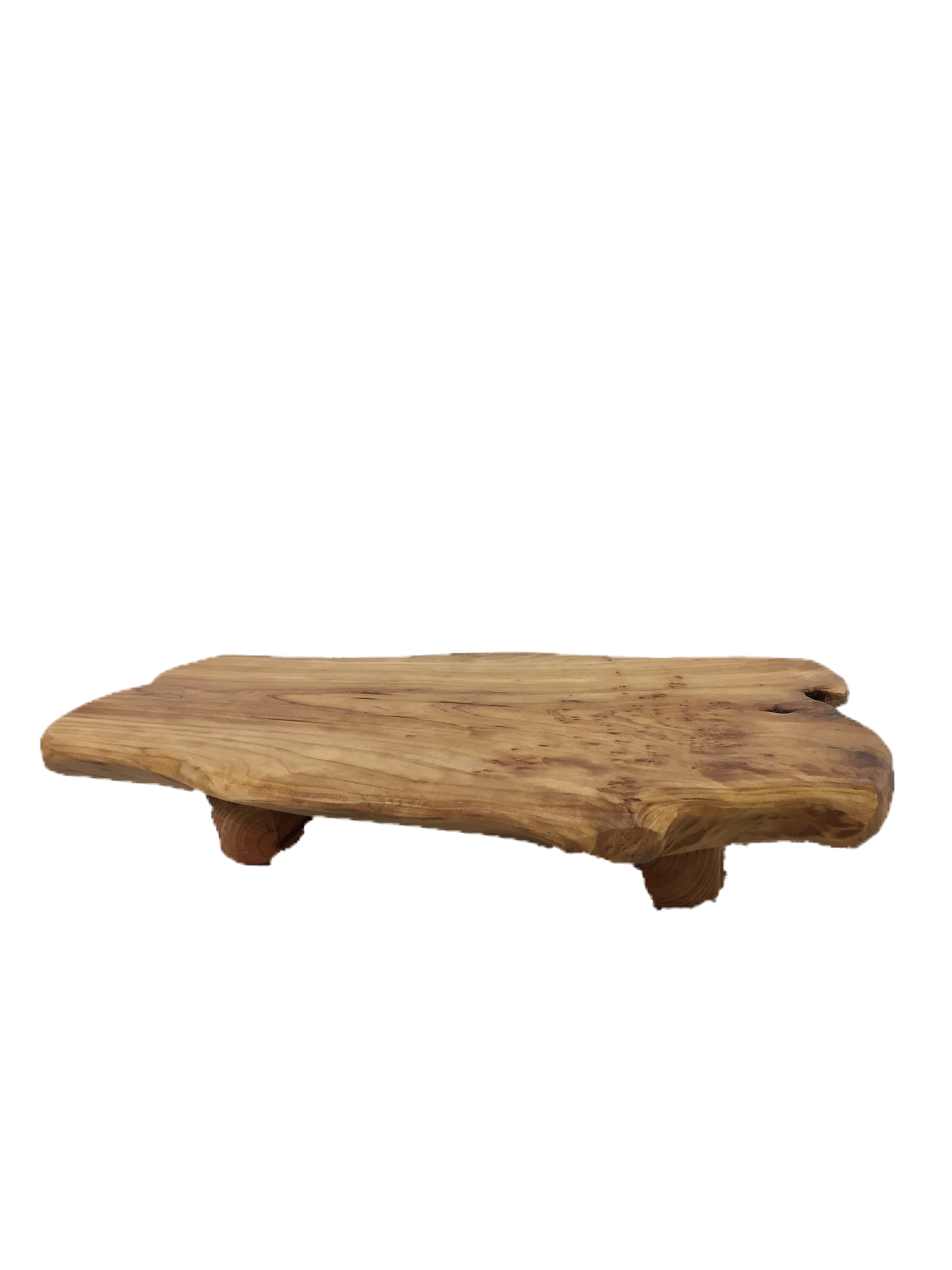FUNCTIONAL ART is the best way to describe Greener Valley's stunning collection of stumps and roots that have been handcrafted into beautiful wine holders, cheese boards, platters, bowls and stools. Handcrafted from the roots and stumps of the Asian Cypress known as Shan Mu. These beautiful stools function equally well as a stool, end table or plant stand. Each piece is absolutely unique. This stool measures 24" high.