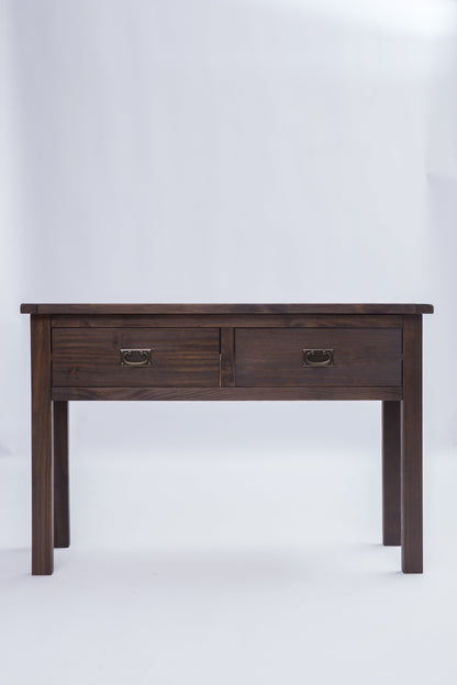 Ready-to-assemble solid wood console table