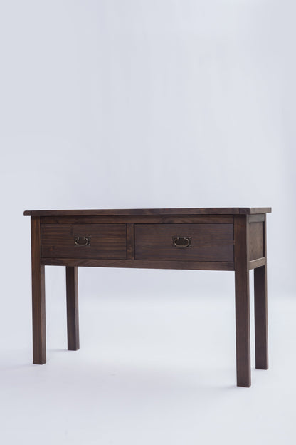 Ready-to-assemble solid wood console table