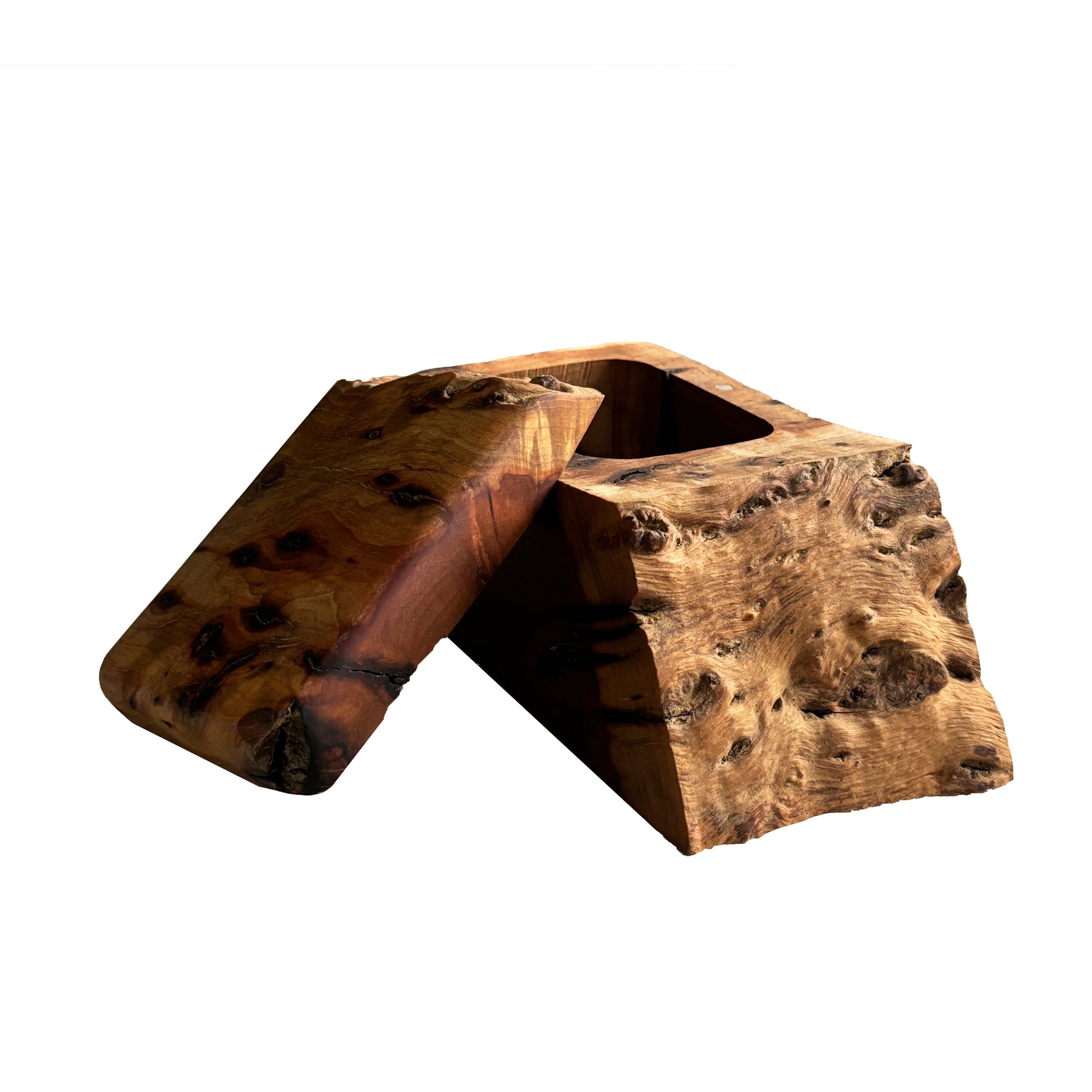 Live edge decorative box with lid