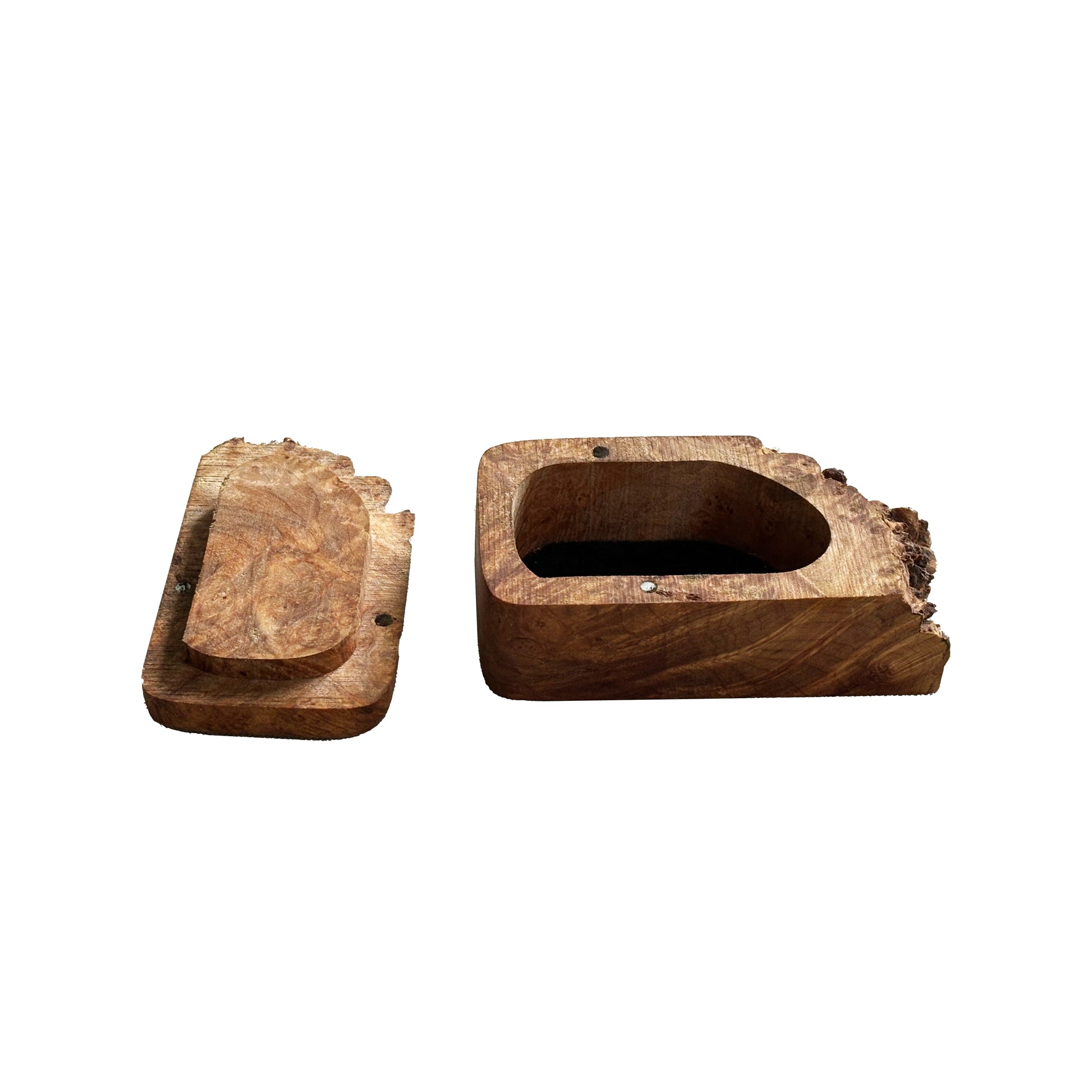 Live edge decorative box with lid