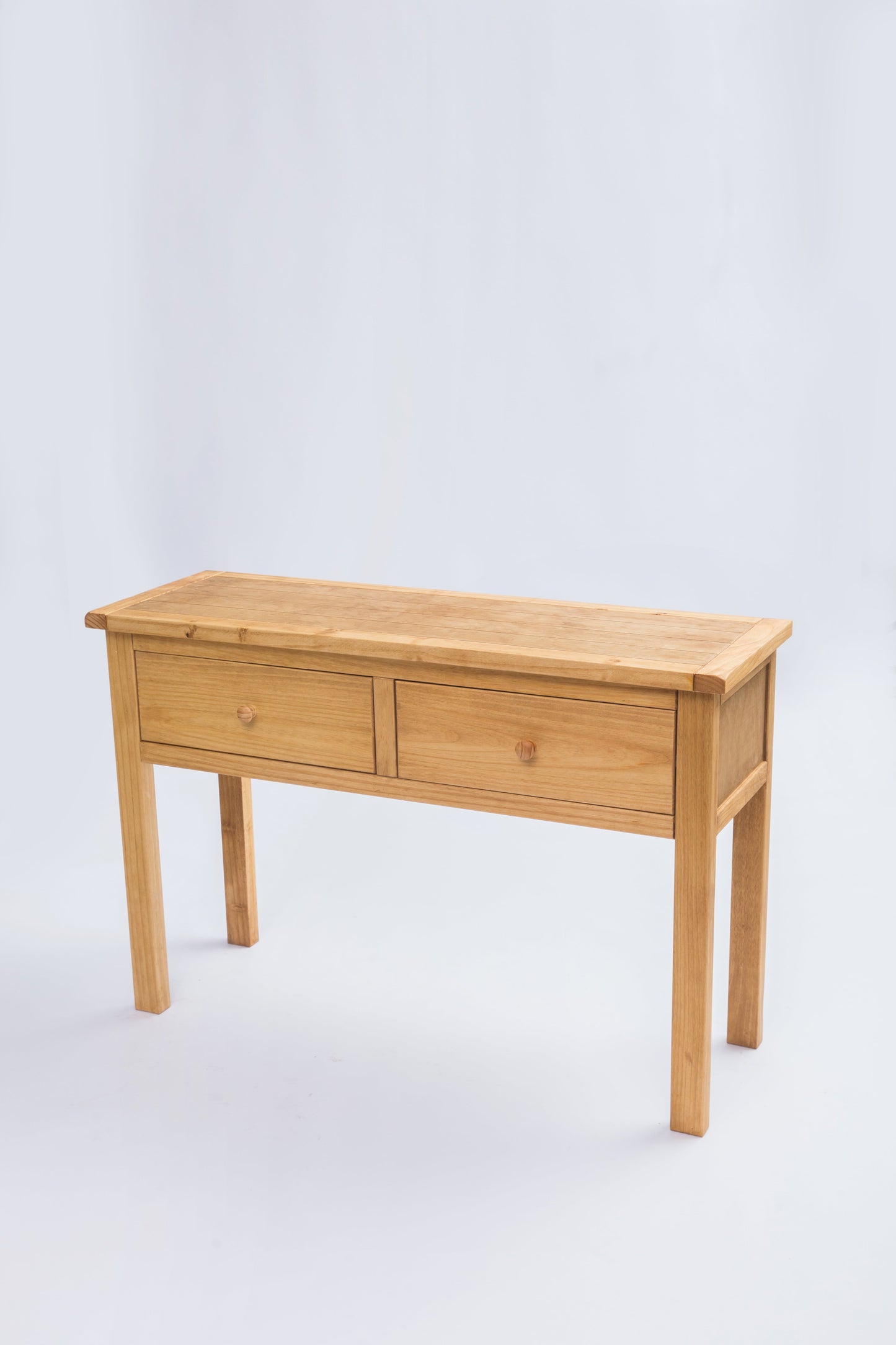 Ready-to-assemble solid wood console table