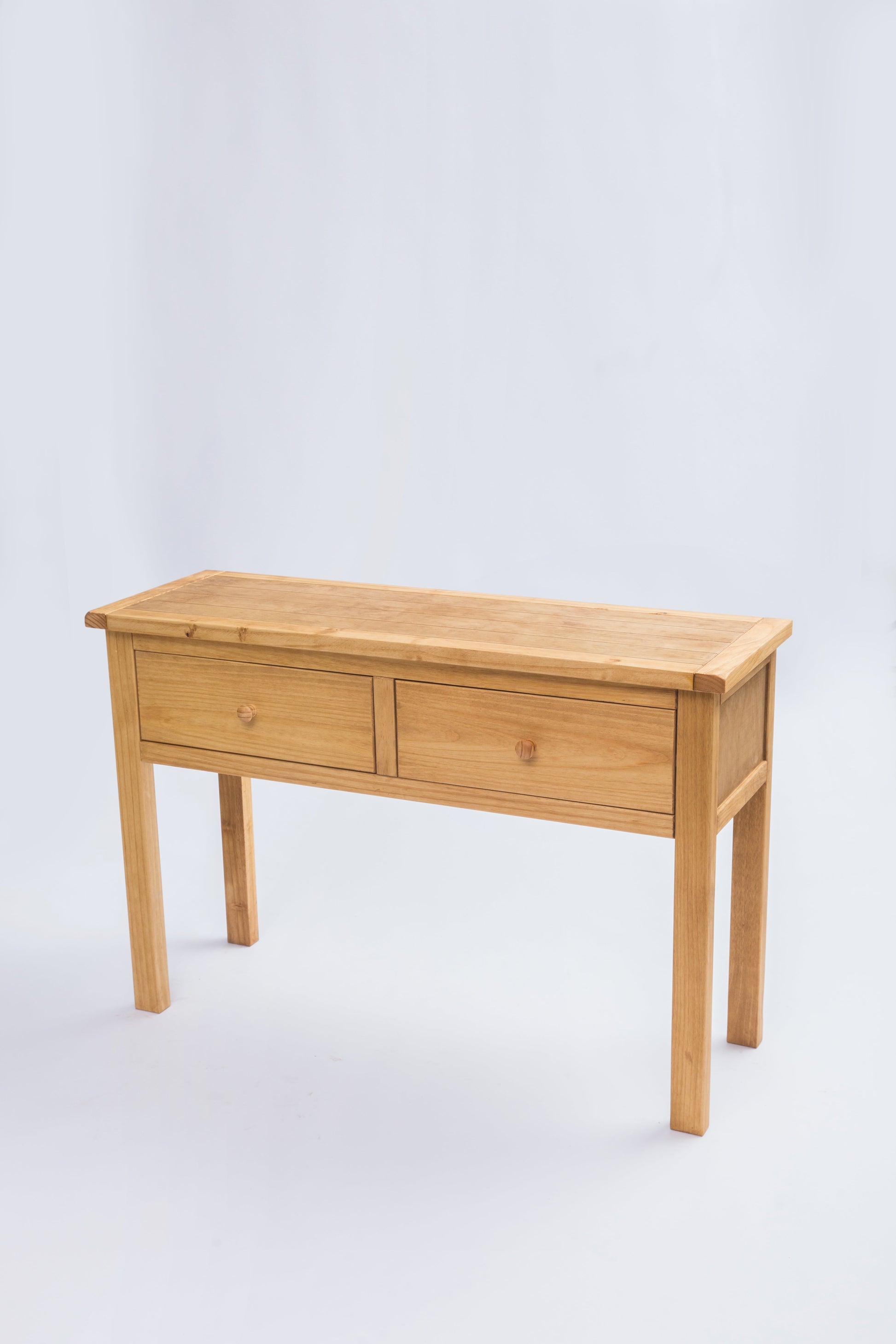 Ready-to-assemble solid wood console table