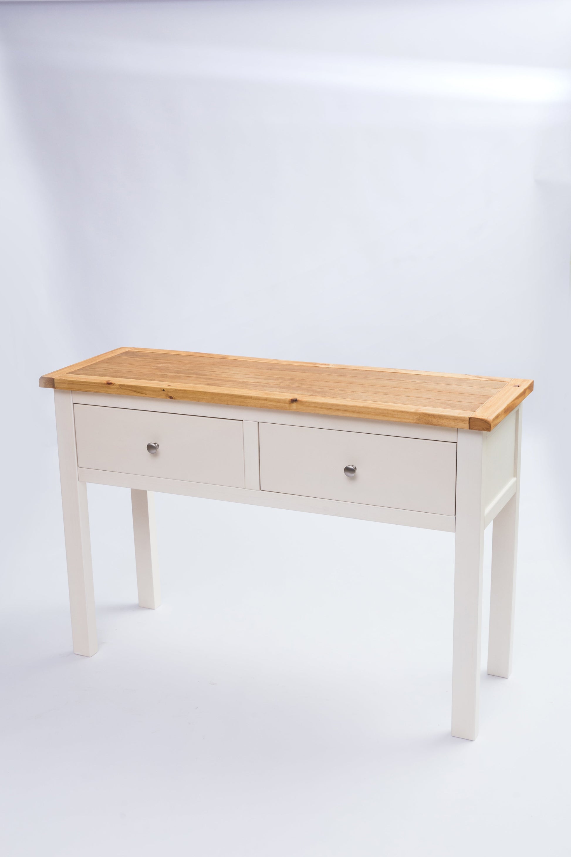 Ready-to-assemble solid wood console table