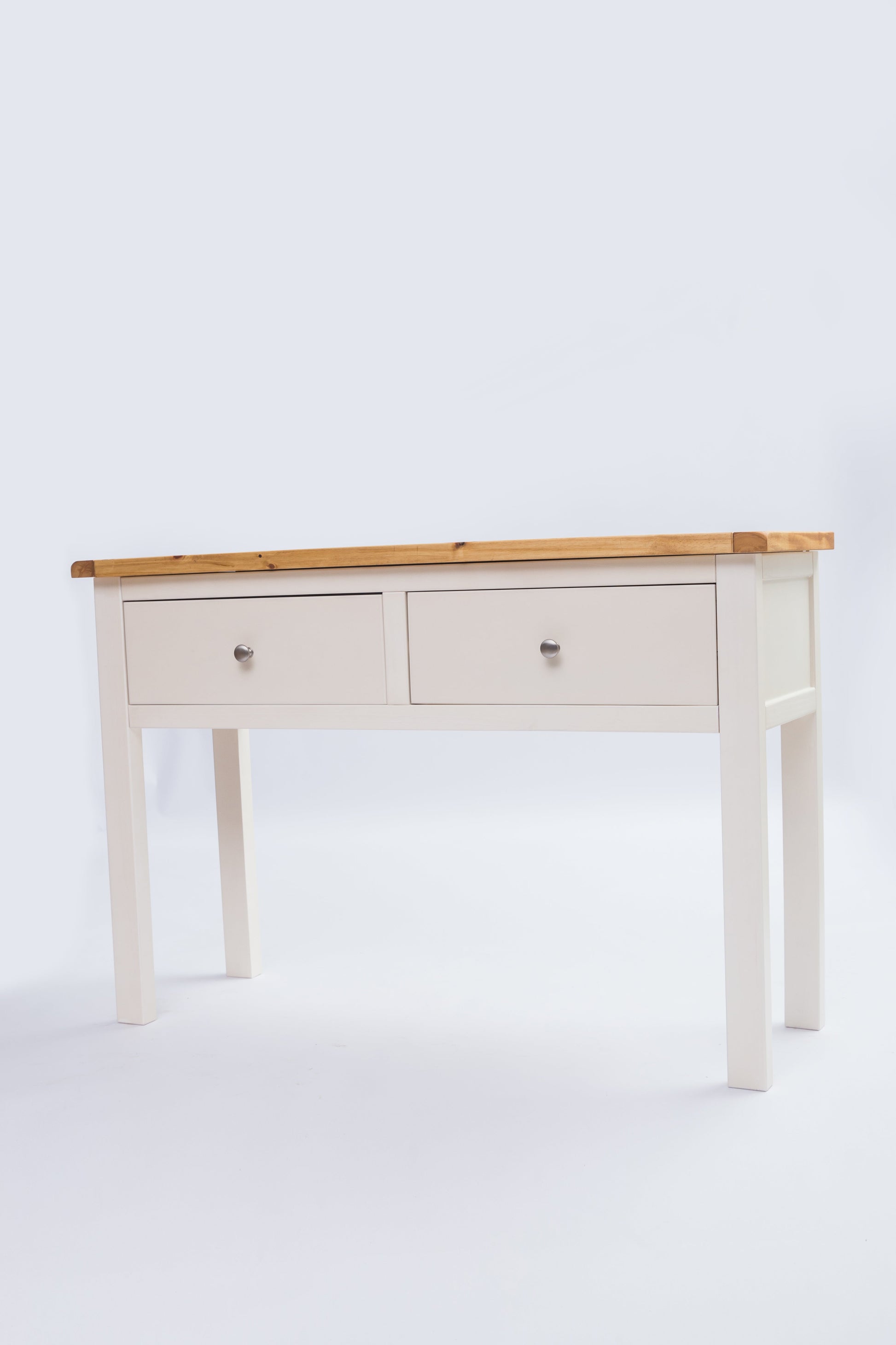 Ready-to-assemble solid wood console table