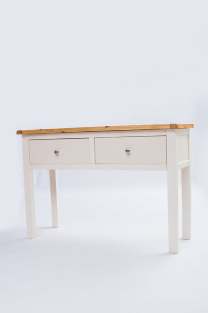 Ready-to-assemble solid wood console table