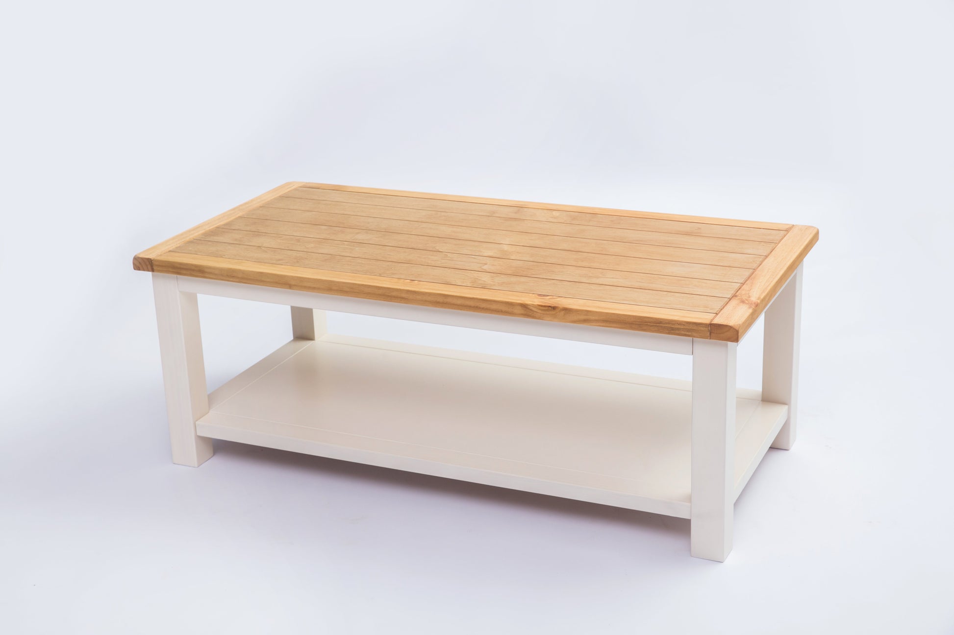 Ready-to-assemble solid wood coffee table
