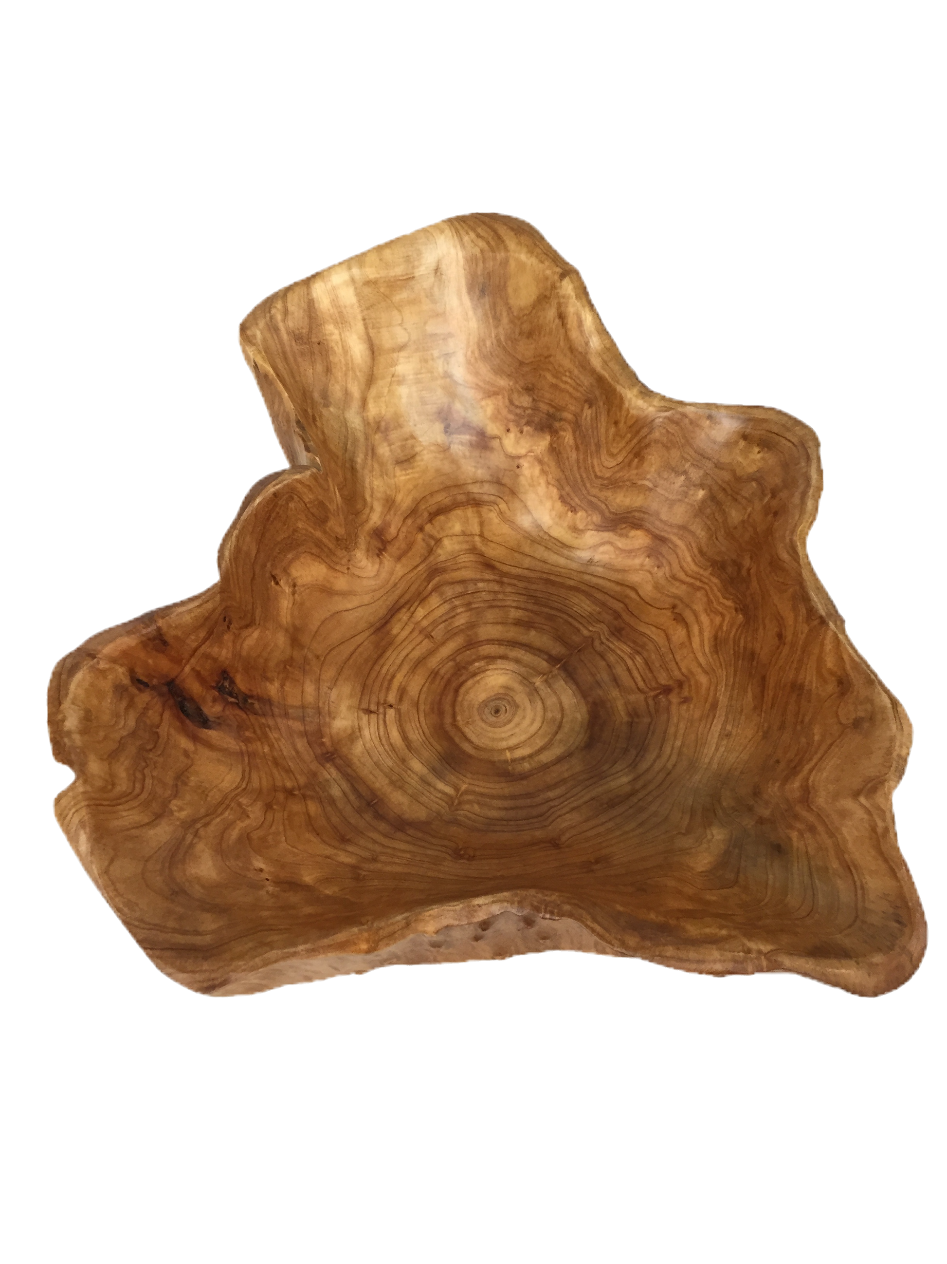 FUNCTIONAL ART is the best way to describe Greener Valley's stunning collection of stumps and roots that have been handcrafted into beautiful wine holders, cheese boards, platters, bowls and stools. Handcrafted from the roots and stumps of the Asian Cypress known as Shan Mu. These beautiful stools function equally well as a stool, end table or plant stand. Each piece is absolutely unique. This stool measures 24" high.