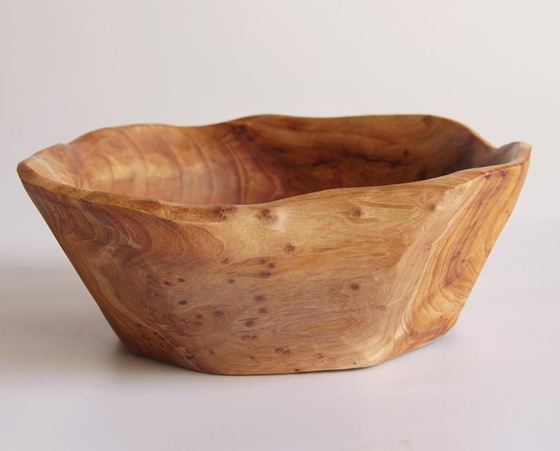 FUNCTIONAL ART is the best way to describe Greener Valley's stunning collection of stumps and roots that have been handcrafted into beautiful wine holders, cheese boards, platters, bowls and stools. Handcrafted from the roots and stumps of the Asian Cypress known as Shan Mu. These beautiful stools function equally well as a stool, end table or plant stand. Each piece is absolutely unique. This stool measures 24" high.