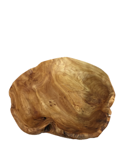FUNCTIONAL ART is the best way to describe Greener Valley's stunning collection of stumps and roots that have been handcrafted into beautiful wine holders, cheese boards, platters, bowls and stools. Handcrafted from the roots and stumps of the Asian Cypress known as Shan Mu. These beautiful stools function equally well as a stool, end table or plant stand. Each piece is absolutely unique. This stool measures 24" high.