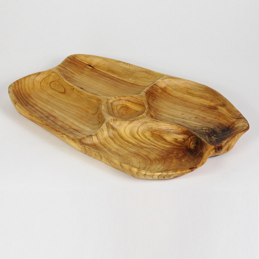 FUNCTIONAL ART is the best way to describe Greener Valley's stunning collection of stumps and roots that have been handcrafted into beautiful wine holders, cheese boards, platters, bowls and stools. Handcrafted from the roots and stumps of the Asian Cypress known as Shan Mu. These beautiful stools function equally well as a stool, end table or plant stand. Each piece is absolutely unique. This stool measures 24" high.