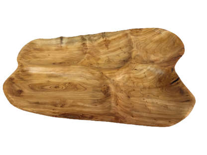 FUNCTIONAL ART is the best way to describe Greener Valley's stunning collection of stumps and roots that have been handcrafted into beautiful wine holders, cheese boards, platters, bowls and stools. Handcrafted from the roots and stumps of the Asian Cypress known as Shan Mu. These beautiful stools function equally well as a stool, end table or plant stand. Each piece is absolutely unique. This stool measures 24" high.