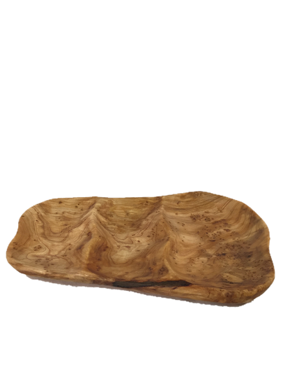 FUNCTIONAL ART is the best way to describe Greener Valley's stunning collection of stumps and roots that have been handcrafted into beautiful wine holders, cheese boards, platters, bowls and stools. Handcrafted from the roots and stumps of the Asian Cypress known as Shan Mu. These beautiful stools function equally well as a stool, end table or plant stand. Each piece is absolutely unique. This stool measures 24" high.