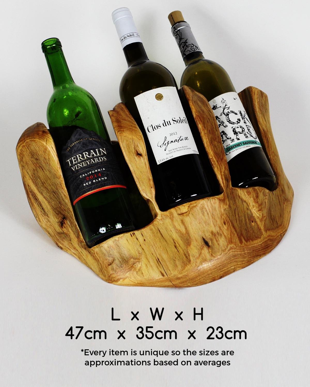 FUNCTIONAL ART is the best way to describe Greener Valley's stunning collection of stumps and roots that have been handcrafted into beautiful wine holders, cheese boards, platters, bowls and stools. Handcrafted from the roots and stumps of the Asian Cypress known as Shan Mu. These beautiful stools function equally well as a stool, end table or plant stand. Each piece is absolutely unique. This stool measures 24" high.